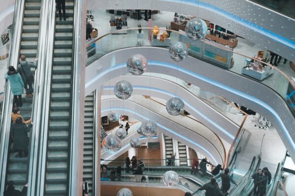 Photo by Viktor Bystrov aerial photography of mall interior